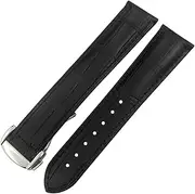 [DJDLFA] Genuine Leather Watchband 20mm 22mm 18mm 19mm 21mm For Omega Seamaster AT150 Diver 300 De Ville Cowhide Alligator Watch Strap