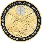 Challenge Coin with Skull & Guns - Symbol of Sacrifice & Remembrance, Premium Craftsmanship, Unique Design