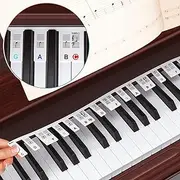 Removable Piano Keyboard Note Labels - 88 Keys (with Storage Case) Full Size Rubber Piano Key Labels for Beginners, Kids, Piano Learning (Colorful)