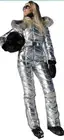 Aurgelmir Women Winter Ski Suit Fur Collar coat Ski Jumpsuit Snowsuit XL