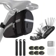 Bike Saddle Bag with Repair Tool Kits, Bicycle Saddle Bag with Repair Set, Bi...