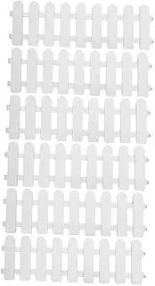 6 Pcs Pet Fence Flowerbeds Plant Panel Pet Supplies Tortoise Enclosure Small Outdoor Garden Picket Fence Panel Turtle Outdoor Enclosure Plastic White