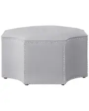 Nicole Miller Rey Leather PU Octagon Cocktail Ottoman