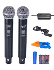Dual Wireless Microphones Karaoke for Singing, Cordless Dynamic Microphone Sy...