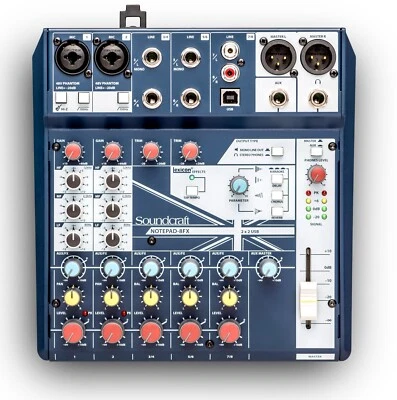 Soundcraft Notepad-8FX Small-format Analog Mixer w USB I/O and Lexicon Effects