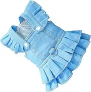 Dresses for Small Dogs - Decorative Dog Clothing - Stylish Cowboy Overall Dress for Kitten Puppy, Decorative Outdoor Walking Cat Outfits