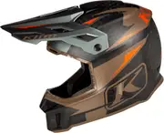 Klim F3 Carbon Pro, adventure helmet , color: Matt Black/Brown/Orange , size: XL