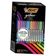 Gel-ocity Smooth Stic Gel Pen, Medium Point (0.7mm), Assorted Colors, 42
