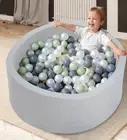 90cm Foam Ball Pit Kids Toddler Soft Play Pool Portable Washable Cover Indoor