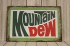 Mountain Dew Tin Metal Sign Vintage Rustic Style Ad Soft Drink Soda Fountain