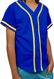 [DIGITMON] Kids Baseball Jersey Button Down Premium Hip Hop T Shirts Uniform