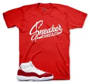 Shirt To Match Jordan 11 Cherry Varsity Red - Sneaker Threads Logo Sneaker Tees