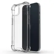 For iPhone 15 Plus Clear Four Corner Fall Protection TPU Frame+Acrylic Back Cover Phone Case