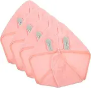 WOONEKY 4pcs Quick Drying Hair Towels for Women Super Absorbent Fleece Bath Towels Lightweight Hair Wraps for Gym Travel and Home Use Comfortable and Convenient for Daily Care