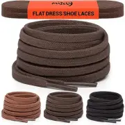 Miscly Flat Dress Shoe laces for Chukka Desert Boot, 27″ (69 CM) Dark Brown