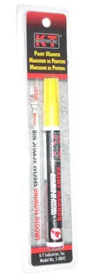 KT Industries 5-0045 Yellow Paint Marker for Metal Glass Stone or Tile Marking