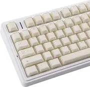 Sunzit White Keycaps,166 Keys PBT Custom Translucent Keycaps,Cherry Profile Crystal Jelly Keycap Set,Cute Shine Through Keyboard Key caps for Mechanical Keyboards