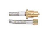 Bromic 3m Stainless Steel Braided Natural Gas hose 3/8 BSP F with Bayonet Coupling - 10HZS3000
