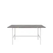 HomeStar Gemma Rectangular Marble Effect Dining Table 160cm - White