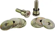 Truck Door Striker Kit for Freightliner Columbia Century FLD A18-37204-000, Gold, ABS Plastic, 2" x 3", Round Shape, Easy to Install, Key Lock, Painted Finish (2)