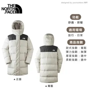 The North Face 男 600FP 長版防風防潑羽絨外套《淺灰》7W7K/登山/保暖外套/ (8.5折)