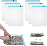 [Aymorder] 6 Pcs Travel Compression Bags for Travel, Space Saver Vacuum Storage Bags, Roll Up Sealed Chute Compression Packing Bag, Reusable Seal Clothes Bags, No Vacuum Needed Travel Packing Organizer (35x50CM)