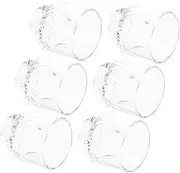 GLEAVI 6pcs Hexagon Whiskey Glasses Thick Base Tumblers Wine Glasses Stemless Drink Cups Mugs Glassware for Tasting Cocktails Beverages Home Bar Gatherings