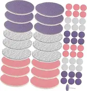 BESTYASH 60pcs Nail Polishing Sheets Manicure Disk Pad Nail File Bits Drill Nail Bits Die Grinder Conditioning Disc Nail Drill Disk Sand Bits for Nail Drill Nail Sanding Disc Sandpaper