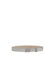 glitter-detail belt L silver