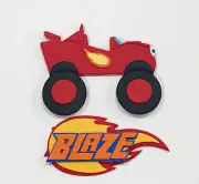BLAZE - EDIBLE CAKE TOPPERS - LOGO AND/OR BLAZE TRUCK - AWESOME!!! 14CM EACH