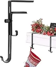 Stocking Hooks for Mantel - Stocking Hangers, Mantel Hooks for Hanging Wreaths | Iron Christmas Decorations, Stocking Hangers, Fireplace Stocking Hooks for Mantle