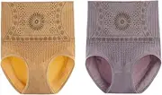 [HEJIGOOD] 2 Pcs Women's Tummy Control Panties High Waist Butt Lifter Undies Slimming Corset Seamless for Ladies M-XXL
