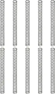 uxcell 10Pcs Compression Spring, 3mm OD, 0.3mm Wire Size, 35mm Free Length, Spring Steel Construction Extended Mechanical Compression Springs for Shop and Home Repairs, Silver Tone