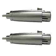 2 XLR 3pin FEMALE to RCA male audio connector adapter