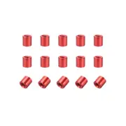 15 Pcs M3x6mm Round Aluminum Standoff Column Spacer Female Red for DIY