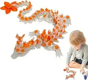 Three-Dimensional Printed Dragon Fidget Toy | Glowing in The Dark Three-Dimensional Printing Animals Dragons Statue,Three-Dimensional Printed Animals Dragon Toy for Boys, Girls, Kid, Adults