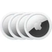 Apple AirTag 4 Pack with PU Leather Key Ring (Black)