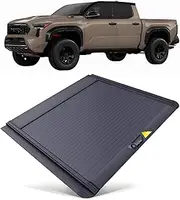 MHXJQY Retractable Hard Truck Bed Tonneau Cover Compatible for Toyota Tacoma 2024 2025 5ft / 6ft Box Bed Cover with Lock Pickup Accessories(5ft Bed Key Lock)