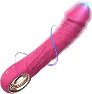 Realistic Dildo Vibrator for Women,22cm*3.5cm Sex Toys for Women Clitoris G Spot Stimulator with 10 Powerful Vibration Mode, Waterproof Rose Toy for Women and Couples