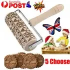 Embossed Rolling Pin Christmas Wooden Rolling Pins For Baking Cookies AL