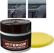 100g Dashboard Restorer with Sponge for Car Interior, UV Protection Scratch Repair Kit, Portable Scratch Repair Wax, Car Interior Scratch Remover, Natural Wax for Minor Scratch Repair