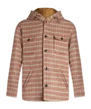 CHECK OVERSHIRT L Brown