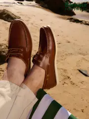 Barbour® Tan Brown Wake Boat Shoes (AD1996) | $244