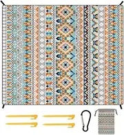 Picnic Blanket Waterproof | Bohemian Waterproof Outdoor Blanket - Foldable Lightweight Picnic Mat with Storage Bag for Camping, Garden, Travelling