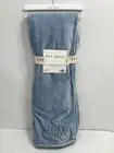 Rae Dunn BLUE ❤️RELAX❤️ Embroidered Super Soft 50x70 Plush Throw Blanket BNWT!!