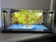 Pikachu Custom 2 Card PSA display case with LED lights - Pokemon