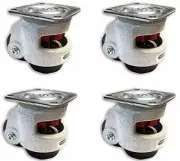 CasterHQ - Retractable Leveling Machine Casters - 4 Pack - 2,400 lbs Per Set - P