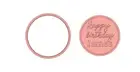 Custom Happy birthday cookie cutter and stamp set debosser two tone