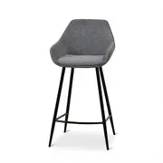 Set of 2 - Cody 68cm Fabric Bar Stool - Spec Charcoal