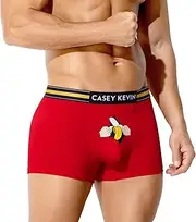 [Casey Kevin] Men's Boxer Briefs Underwear Cotton Stretch Moisture-Wicking Breathable Tagless Boxers CK4036 1PCS